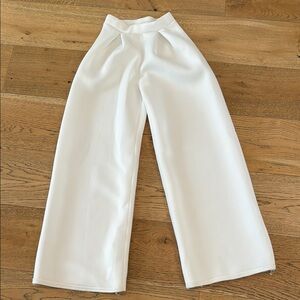 PrettyLittleThing White Wide-Leg Pants